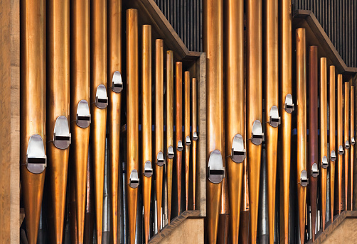 Shining organ tubes, classical music