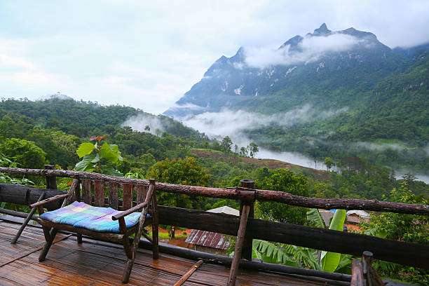istock Mountain in nature and forest, Feeling good in relax day 604031938