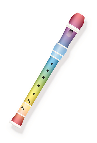 Recorder Rainbow Colored Flute Stockvectorkunst en meer beelden van  Blokfluit - Blokfluit, Fluit - Muziekinstrument, Beschrijvende kleur -  iStock
