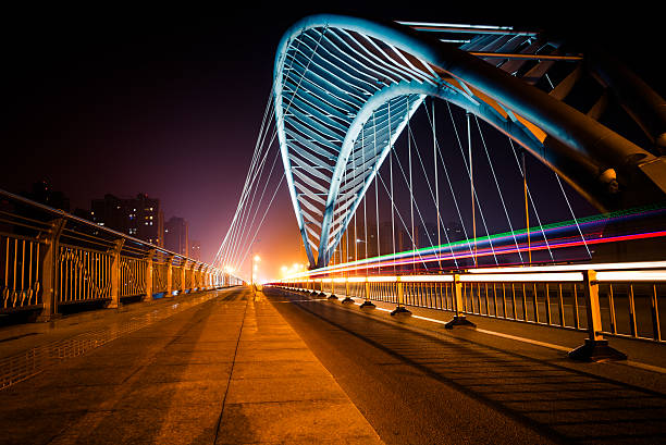 istock sidewalk on Tianjin Dagu bridge 604040656