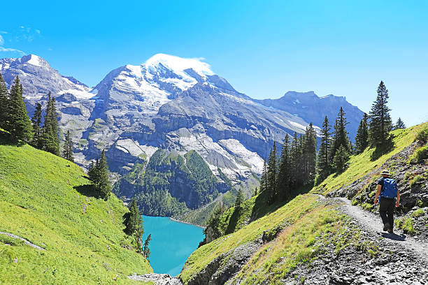istock Hiking in the Mountains in Switzerland 604337302