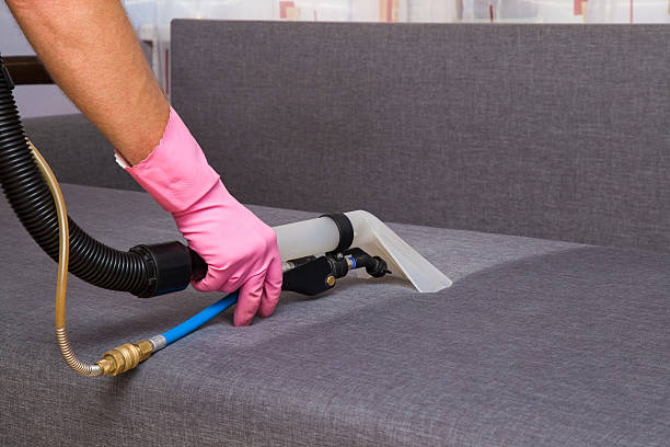 pulizia chimica del divano tessile con metodo di estrazione professionale. mobili imbottiti. - foundation bed foto e immagini stock