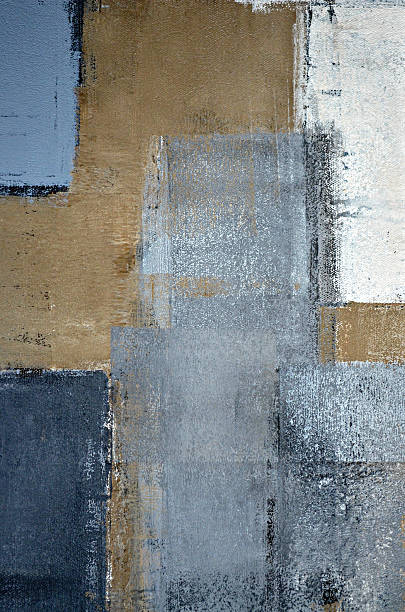 istock Neutral Abstract Art Painting 604344050