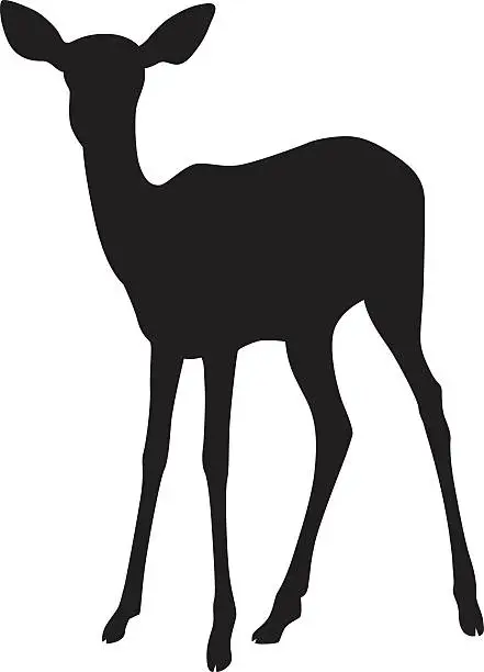 Vector illustration of Wild African Impala Silhouette