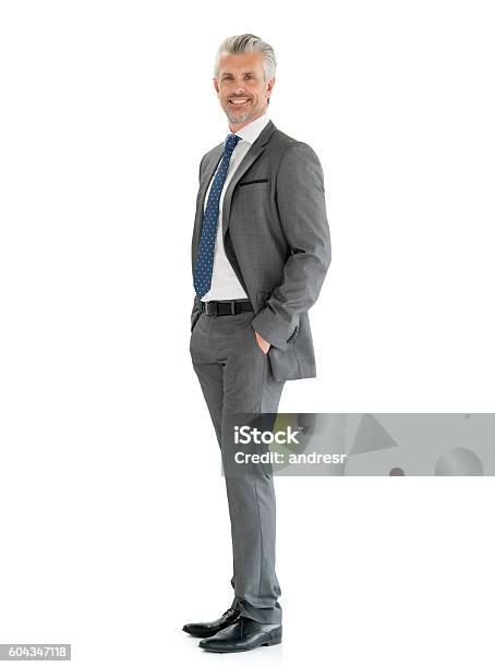 Successful Fullbody Business Man Stock Photo - Download Image Now - Men, Businessman, Cut Out