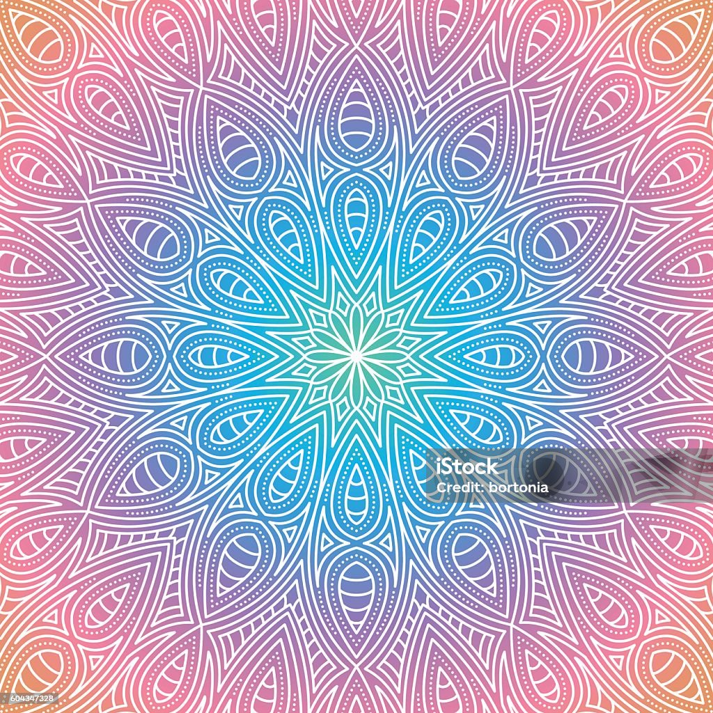 Ornate Circular Mandala Multicolored Designs Stock Illustration ...