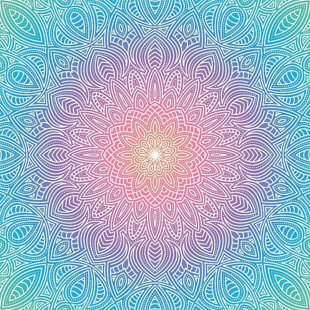 illustrations, cliparts, dessins animés et icônes de dessins multicolores mandala circulaire ornés - mandala