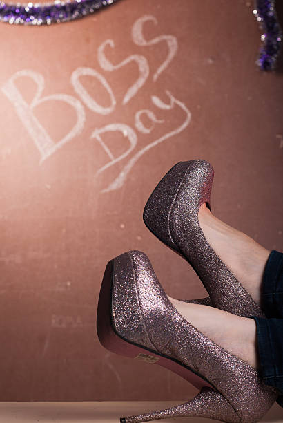 istock woman's Shoe with rhinestones closeup, 604353082