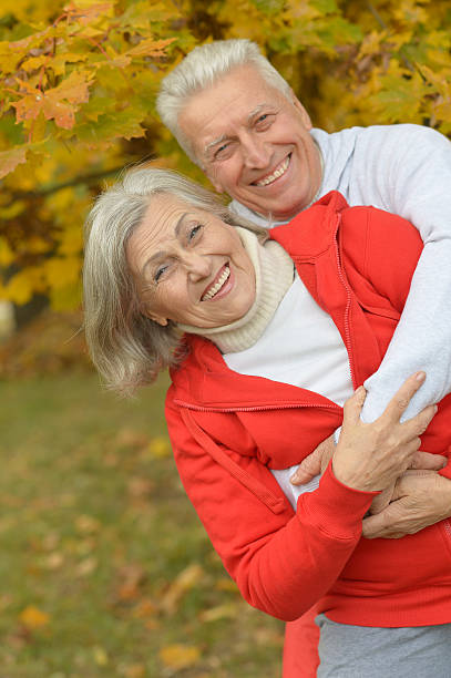 istock Happy senior couple 604353516