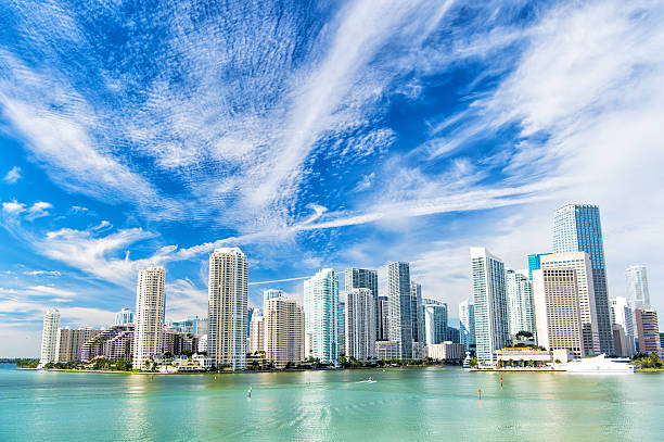 istock Miami, Seascape with skyscrapers in Bayside 604354468