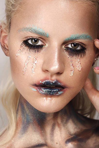 istock Luxury Silver Makeup. Beautiful Professional Holiday Make-up. Sexy Lips 604356468