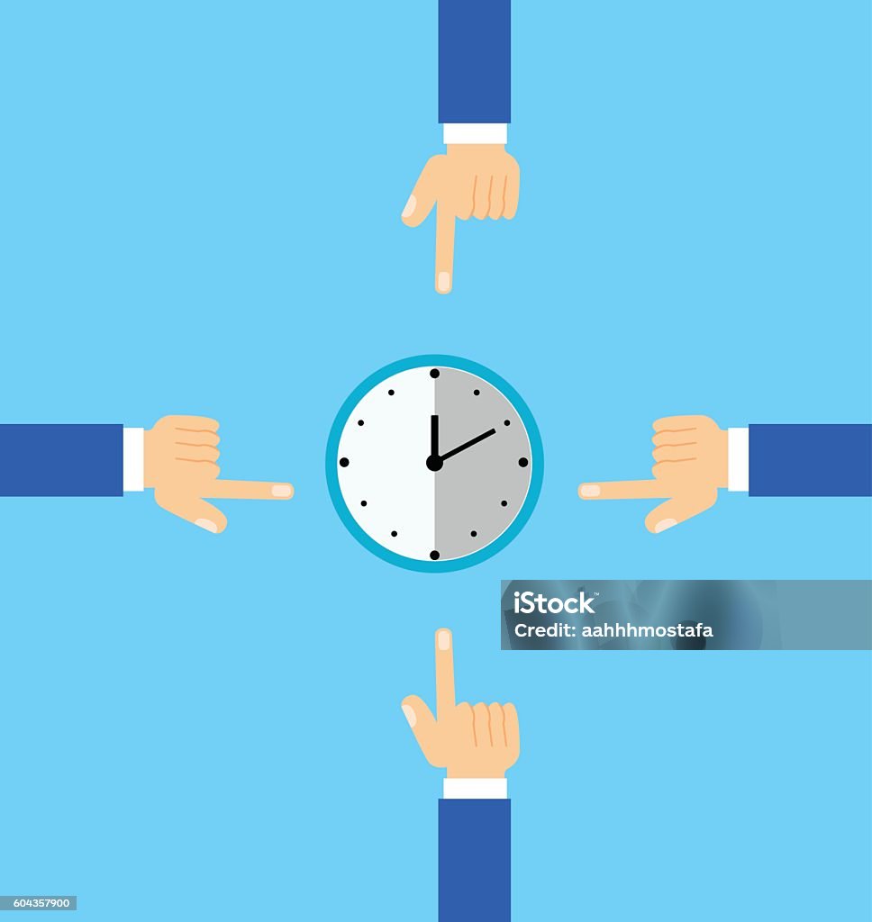 Indicate Time Hands Indicate To Time Stock Illustration - Download Image Now ...
