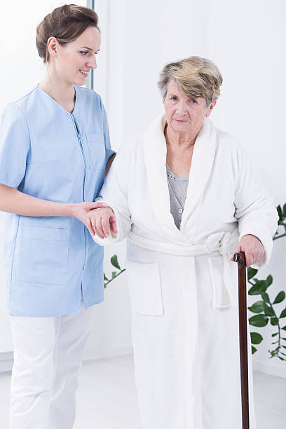 istock Senior woman fighting with her disability 604359886