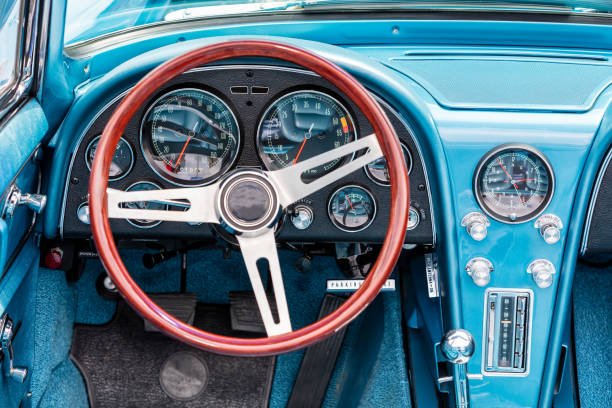 istock Interior of Old Car 604360568