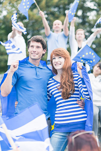 istock Peaceful demonstration of EU supporters 604362636