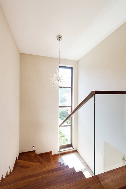 istock Clear design of glass and wood 604362832