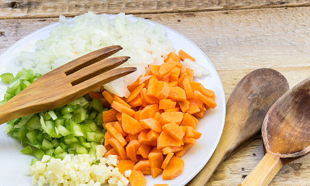 istock vegetables and vintage utensils on a wooden rough background 604364926