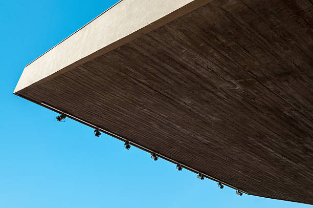 istock Abstract photo of a amphitheater ceiling with spotlights 604367956