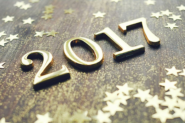 istock Word of 2017 with stars and glitter 604368116