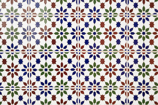 istock Beautiful arabic mosaic tiles 604368870