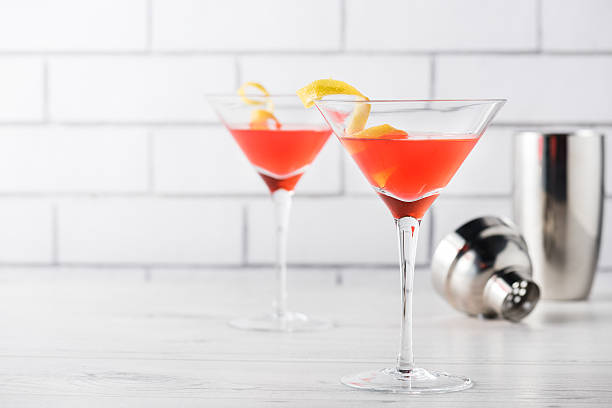 istock Fresh home made cosmopolitan cosmo cocktails 604370534