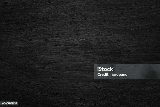 Black Wooden Texture Background Blank For Design Stock Photo - Download Image Now - Abstract, Black Color, Blank