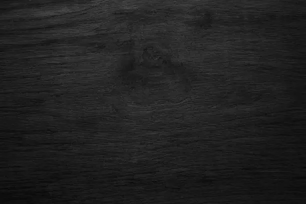 Photo of Black wooden texture background blank for design