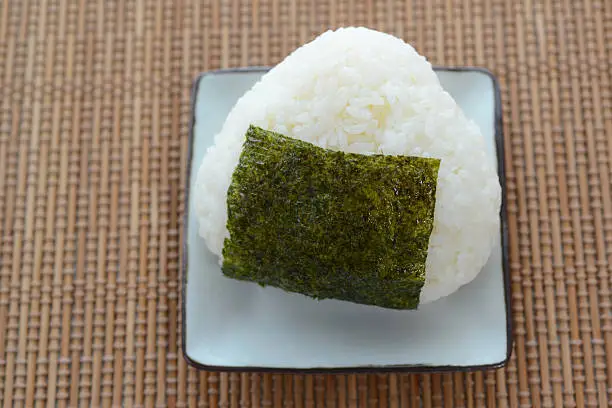 Delicious traditional Japanese food rice ball