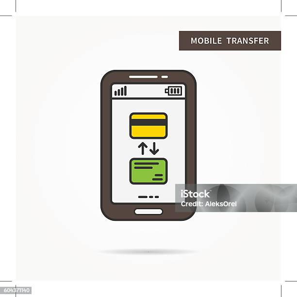 Linear Mobile Linear Mobile Transfer Process Stock Illustration - Download Image Now ...
