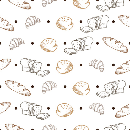 Bread Picture Pattern Bread Pattern Stock Illustration - Download Image Now - Art, Art And ...