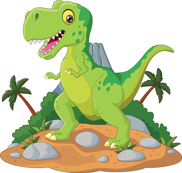 Cartoon Cute Tyrannosaurus Cartoon Stock Illustration - Download Image Now  - Dinosaur, Cartoon, Tyrannosaurus Rex - iStock
