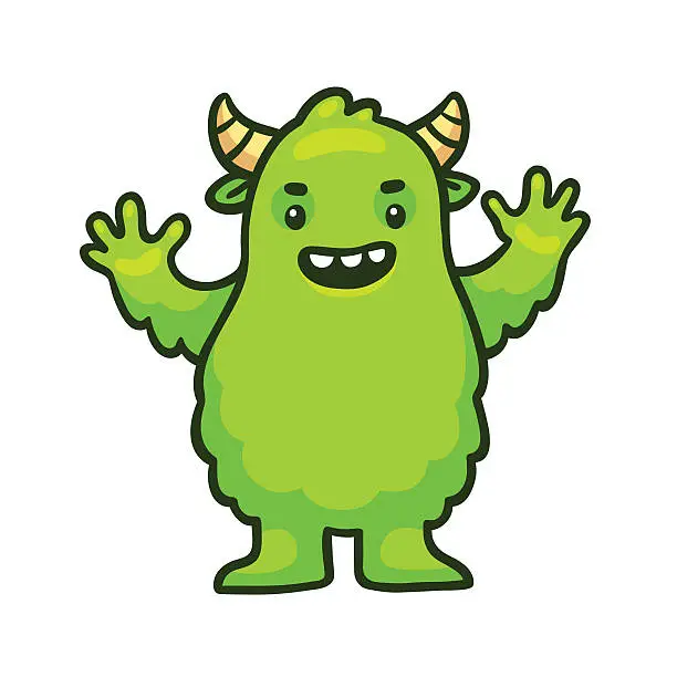 Vector illustration of Cute cartoon monster