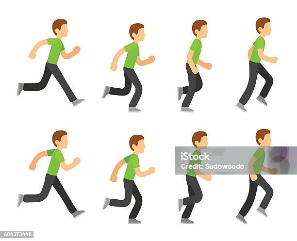 Running Man Animation Stock Illustration - Download Image Now - Running,  Track Event, Walking - iStock