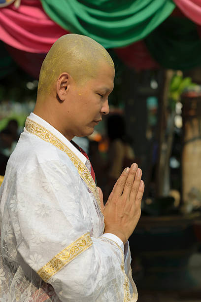 istock Thai Culture Buddhism Ordination Ceremony at temple, 604375488