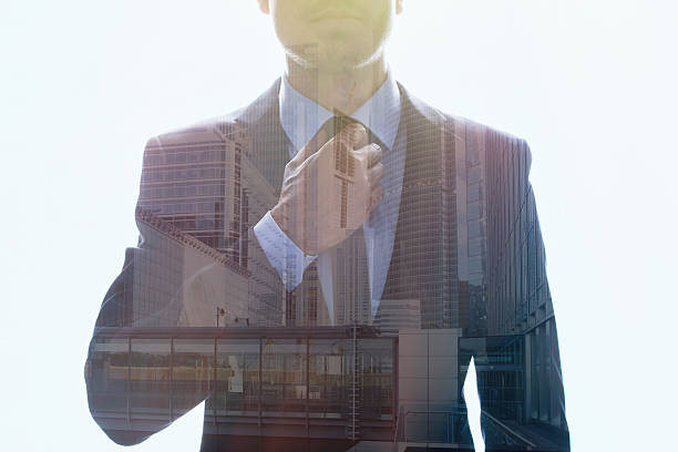 istock Businessman in the city 604375580