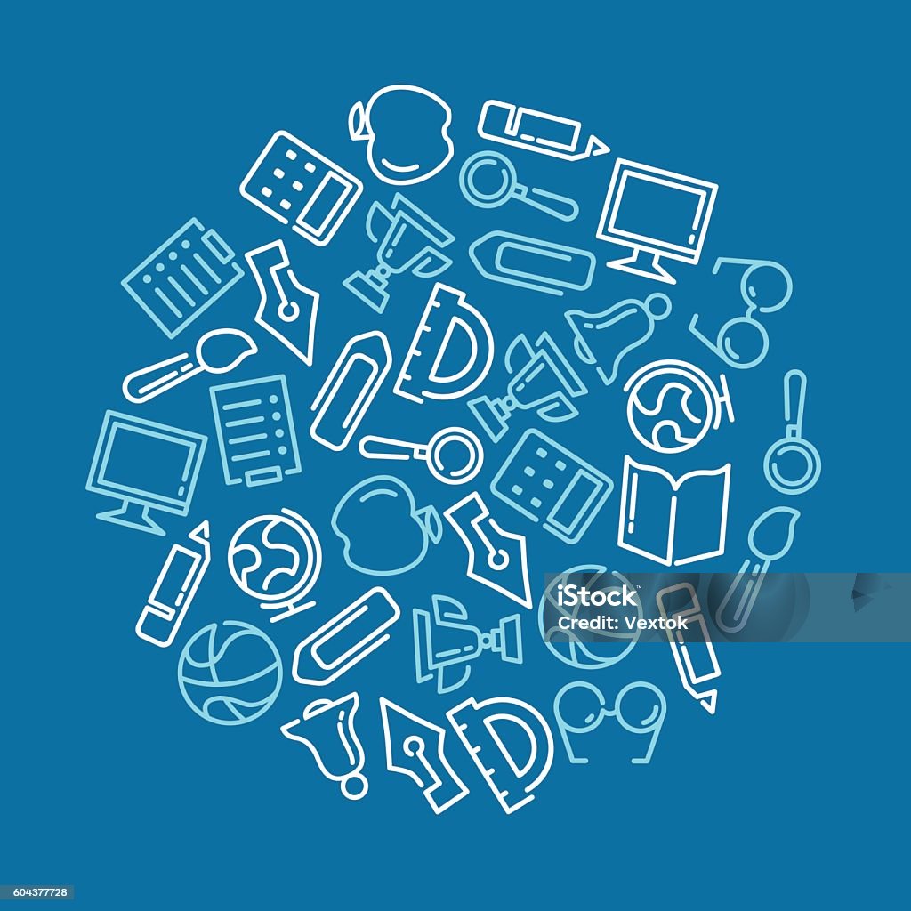Learning Vector Background Education Vector Background Stock Illustration - Download Image Now ...