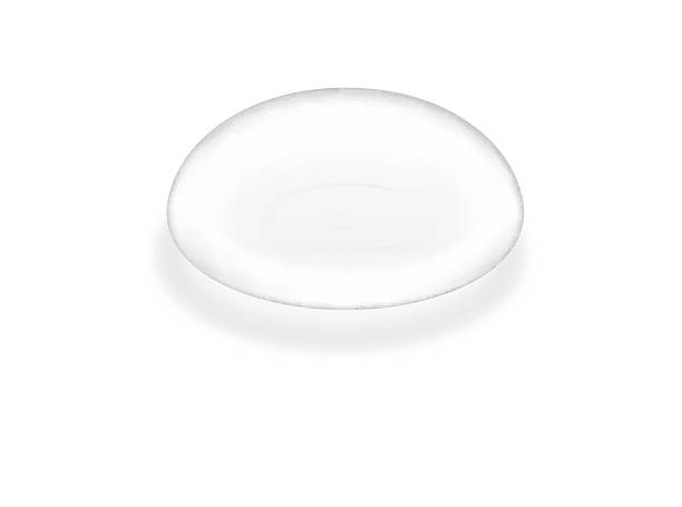 Silicone breast smooth type. Silicone breast smooth type isolated on white background. Vector object about cosmetic surgery. silicone implants stock illustrations