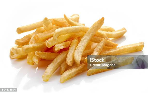 French Fries On White Background Stock Photo - Download Image Now - French Fries, French Culture, Cut Out