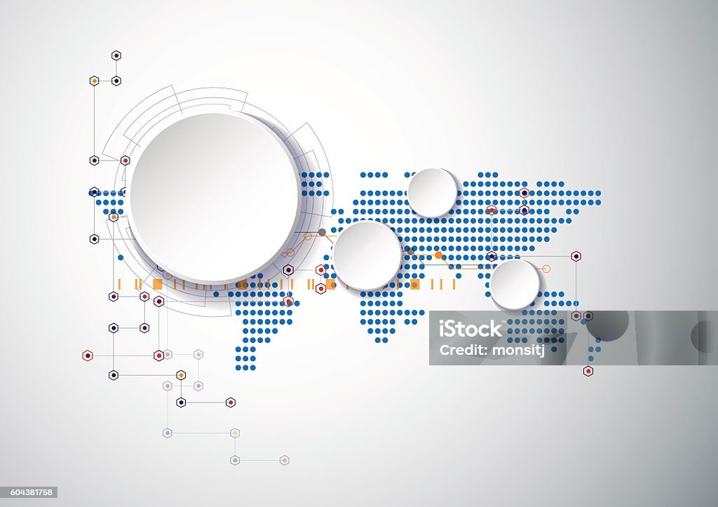 Geometric Abstract Tech Background Futuristic Geometric Abstract Technology Background Vector Illus Stock ...