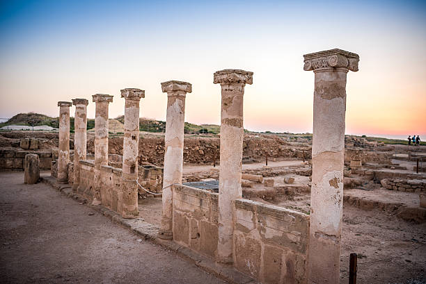istock Ancient columns in Paphos Archaeological Park, Cyprus 604382296
