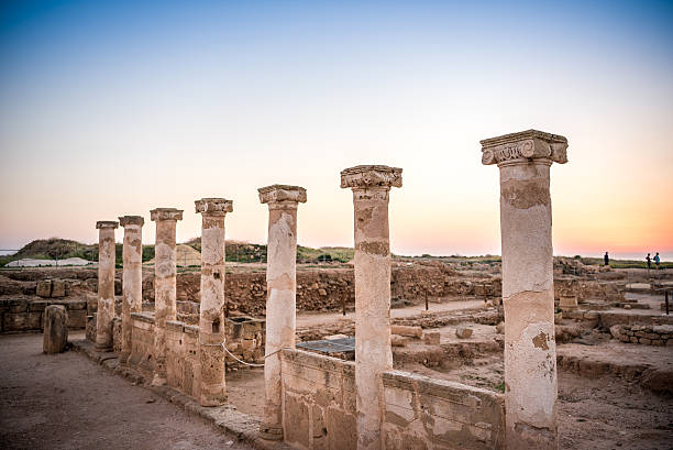 istock Ancient columns in Paphos Archaeological Park, Cyprus 604382348