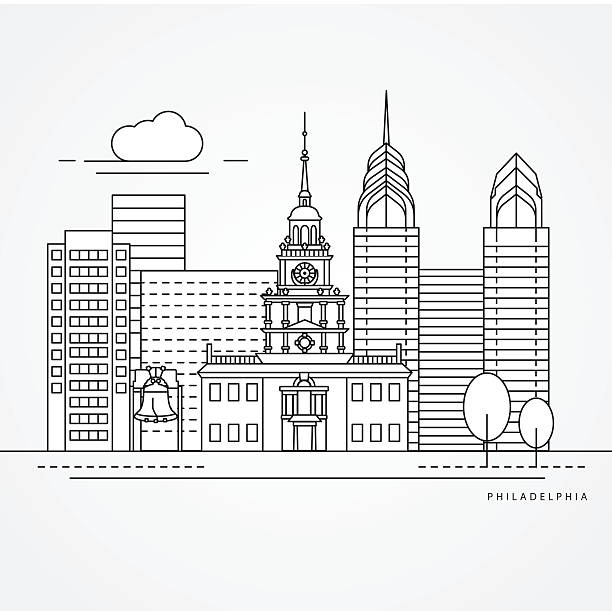 独立記念館 フィラデルフィアのシンボル, アメリカ. - liberty bell点のイラスト素材／クリップアート素材／マンガ素材／アイコン素材