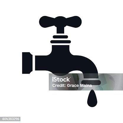 istock Water Faucet Icon - VECTOR 604383296