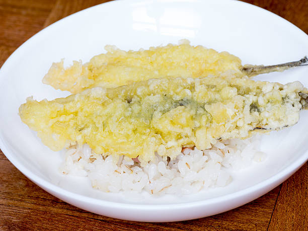 istock Japanese cuisine, fried fish on the rice called a Tendon 604758804