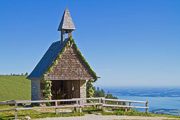 From the small chapel, situated on the climb to the Kampenwand there is a magnificent view over the Chiemsee