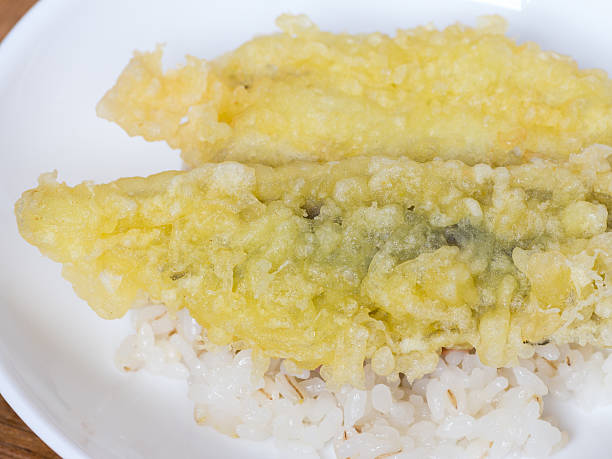 istock Japanese cuisine, fried fish on the rice called a Tendon 604760220