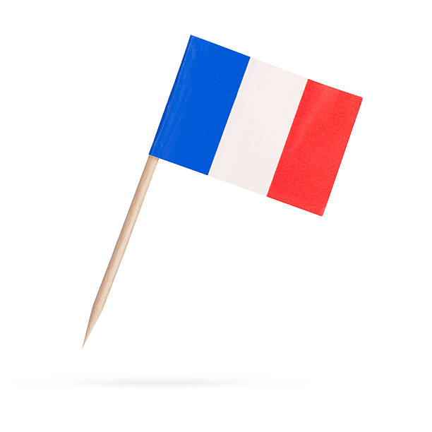 istock Miniature Flag France. Isolated on white background 604823080