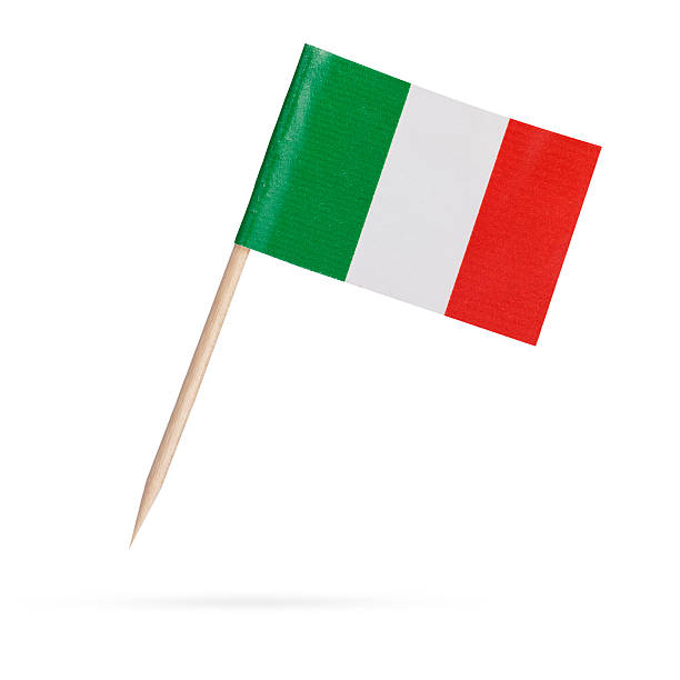 istock Miniature Flag Italy. Isolated on white background 604823126
