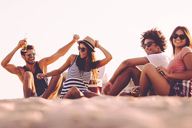 istock Enjoying carefree time with friends. 604824190