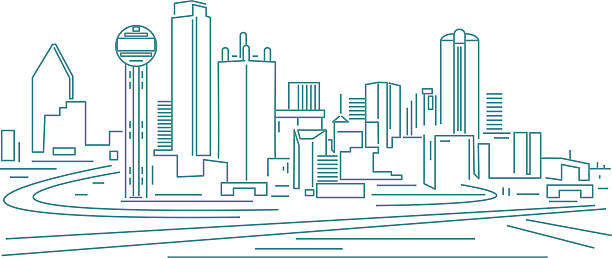 Dallas Skyline vector art illustration